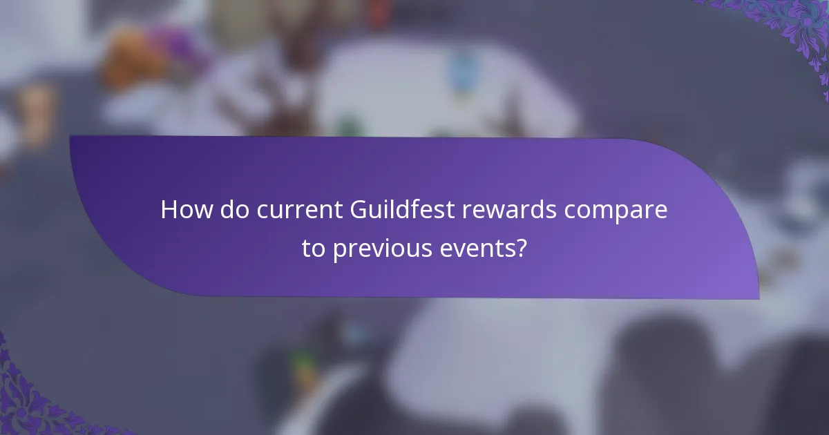 How do current Guildfest rewards compare to previous events?