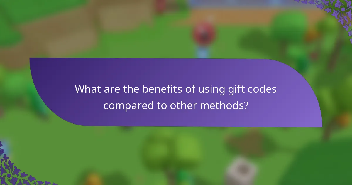 What are the benefits of using gift codes compared to other methods?